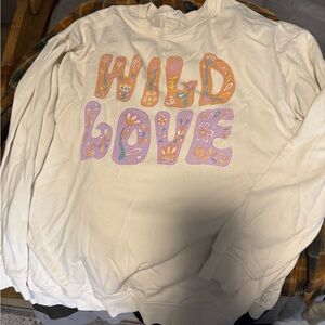 Free People Cream Wild Love Sweater